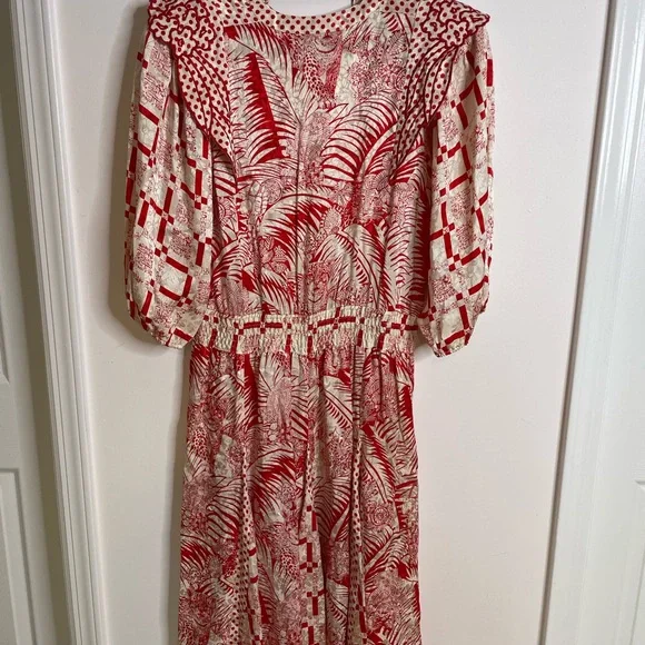 Diane Fries Red & White Vintage Dress - Picture 5 of 9